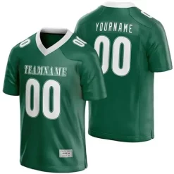 Green and White Football Jersey – Game-Ready, Free Shipping